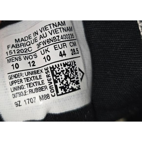 Converse Chuck Taylor All Star Low Mens Shoes Size 10 US Men, Black/White - Picture 7 of 7